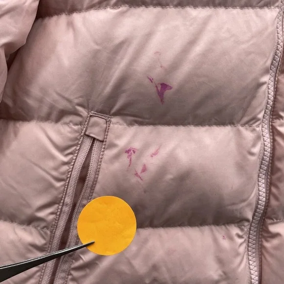North Face Goose Down 550 Puffer Jacket Youth Girl Medium Pink Reversible Winter